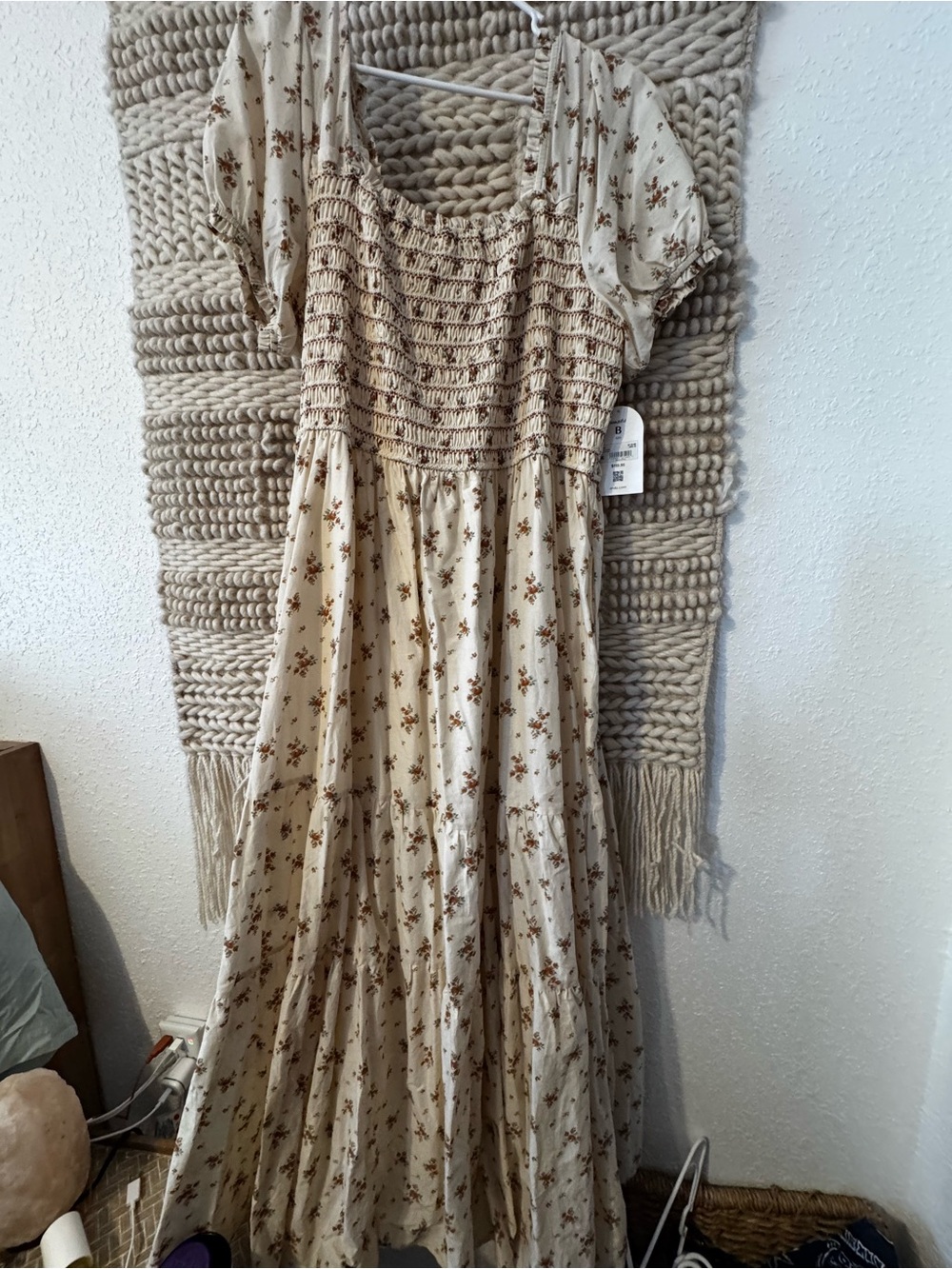 ARULA Beige Floral Maxi Dress